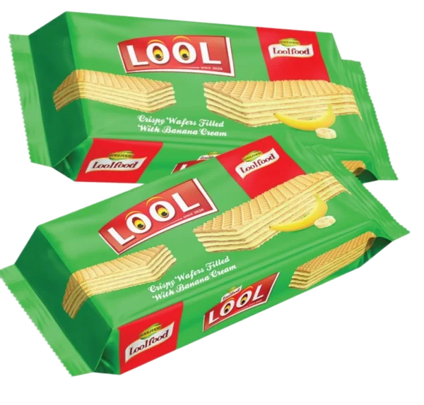 ويفر كريسبي بالكريمة الموزية