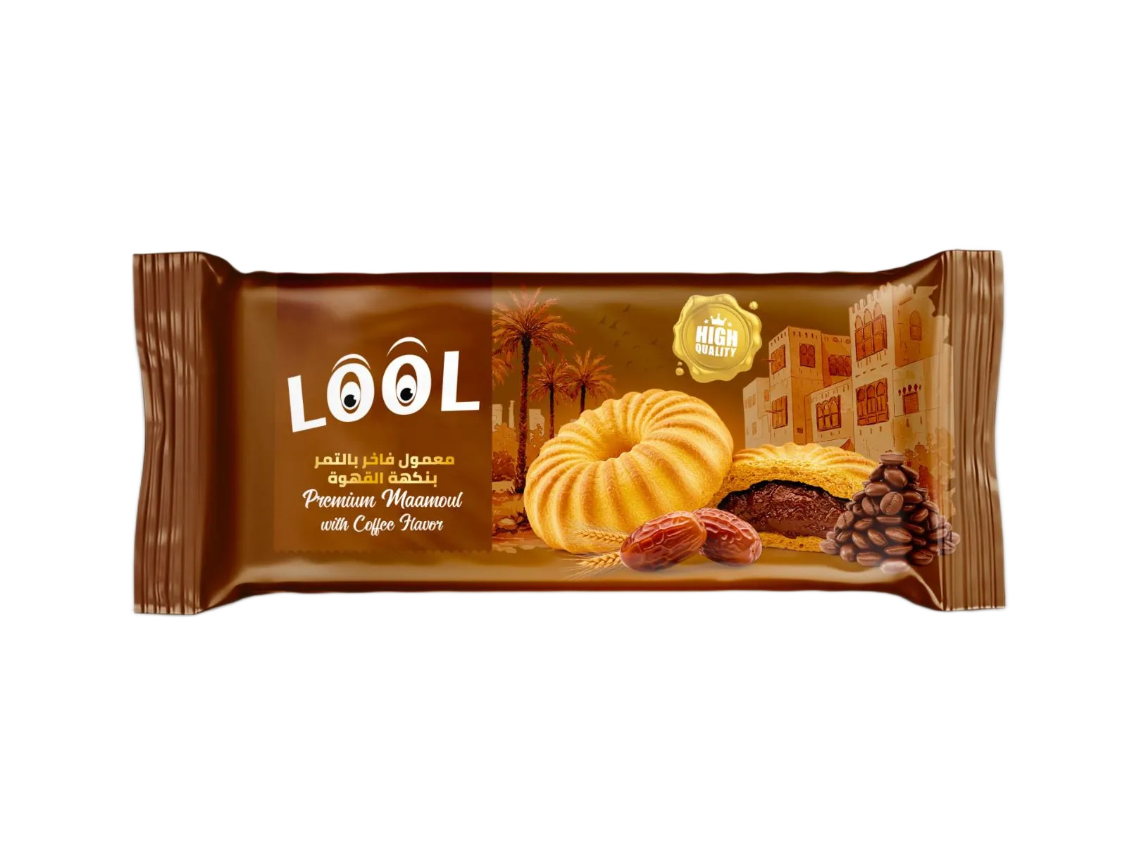 معمول لول فاخر بالتمر بنكهة القهوة